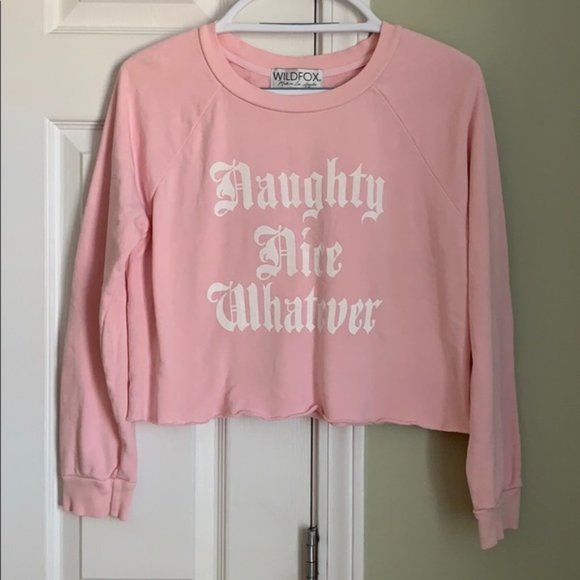 Wildfox Naughty Nice Whatever Sweatshirt Size M - Picture 3 of 6